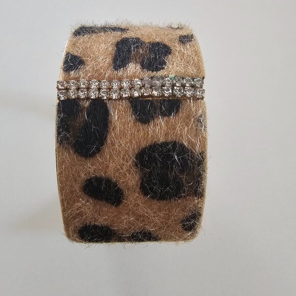 Leopard Print Long Necklace and Bangle Cuff - Picture 7 of 14
